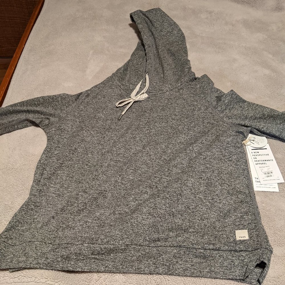 Womens Vuori Long Sleeve Tops | Halo Essential Hoodie Heather Grey